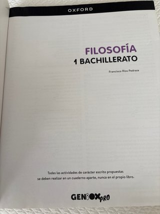 Filosofía 1º Bachillerato. Libro del estudiante...