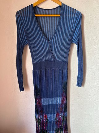 Vestido largo azul talla S