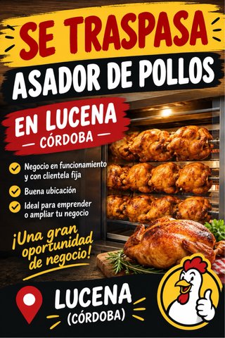 Traspaso Asador de Pollos en Lucena