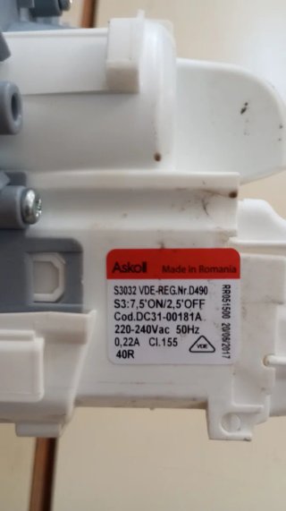 Válvula desagüe lavadora Samsung Ecoblue
