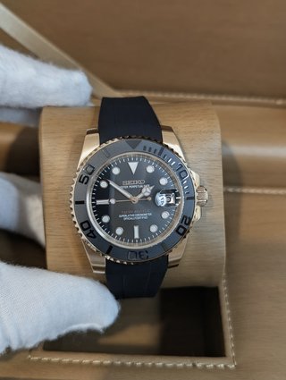 Reloj Seiko Mod Yacht-Master Negro Rose Gold