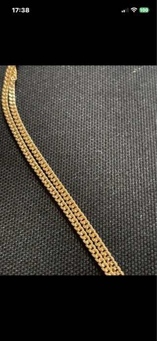 Collar de oro laminado 14k mariposa y perla