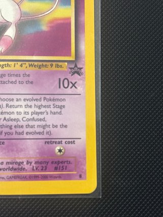 Carta Pokémon Mew Wizards Black Star Promo #8 🇬🇧