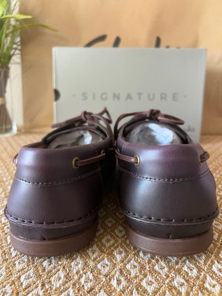 Mocasines Clarks Signature Piel Marrón Burgundy 46