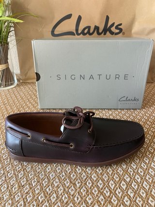 Mocasines Clarks Signature Piel Marrón Burgundy 46