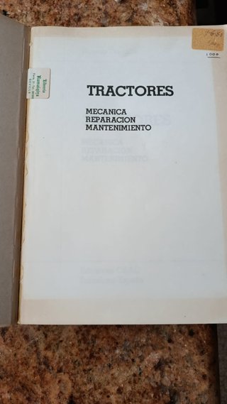 Libro Tractores: Mecánica, Reparación, Mantenimien