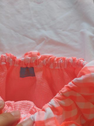 Conjunto bebé La Martina blanco y naranja fluor