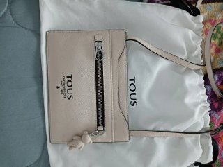 Bolso Tarjetero Colgante Tous Pop Beige