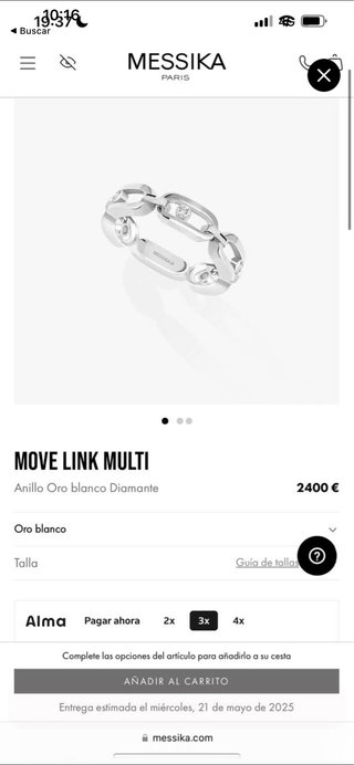 Anillo Oro Blanco y Diamantes