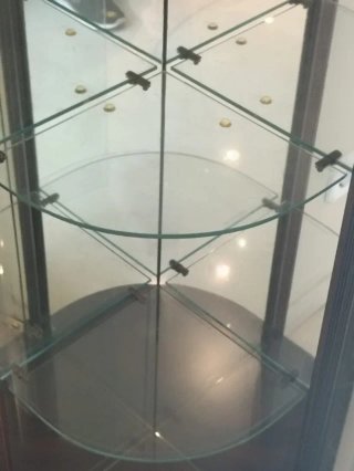 Pareja Vitrinas Rinconeras Cristal y Madera