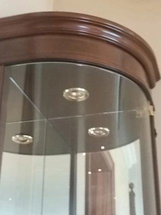 Pareja Vitrinas Rinconeras Cristal y Madera