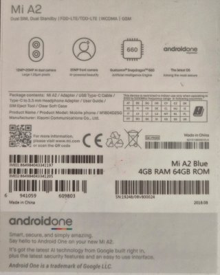 Xiaomi Mi A2 Azul/Blanco