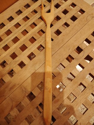 Tenedor de madera de boj 2 puntas
