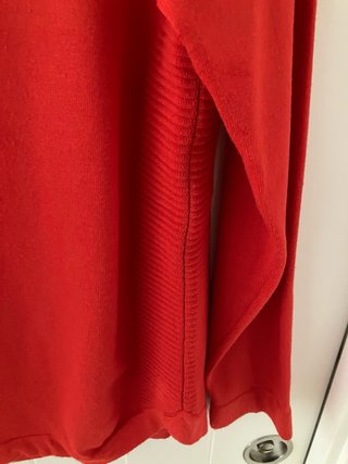 Jersey Adolfo Domínguez Rojo Cuello Pico Talla M