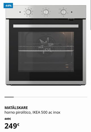 Horno IKEA MATALSKARE 300 AC Inox convección