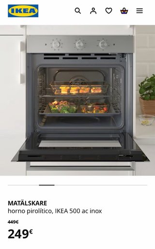 Horno IKEA MATALSKARE 300 AC Inox convección