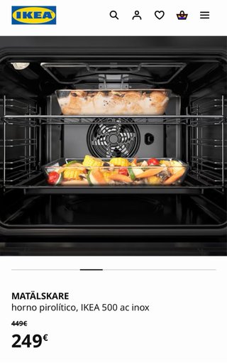Horno IKEA MATALSKARE 300 AC Inox convección