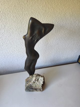Escultura Vintage Bronce Mujer 41cm