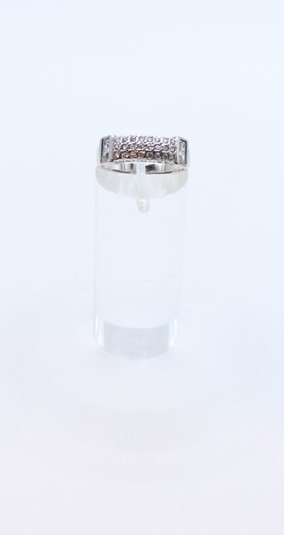 Anillo Oro Blanco 18K Circonitas 3.24g