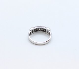 Anillo Oro Blanco 18K Circonitas 3.24g