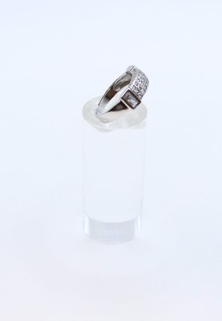 Anillo Oro Blanco 18K Circonitas 3.24g