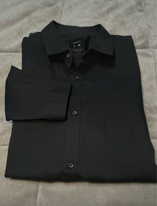 Camisa de hombre Negra Talla L