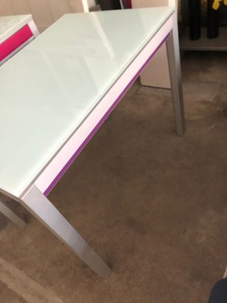 Mesa de cocina extensible cristal y metal