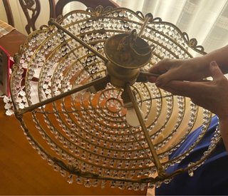 Lámpara de techo lágrimas cristal