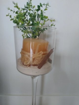 Copa de cristal para decoración