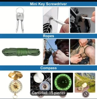 Kit Supervivencia 15 en 1