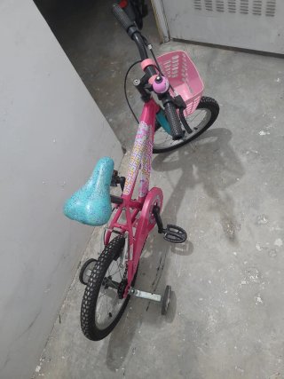 Bicicleta Infantil 16 Rosa con Ruedines