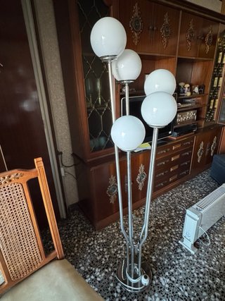 Lámpara de pie vintage globos cristal