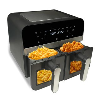 Freidora de aire doble 9 L con visor 2400 W