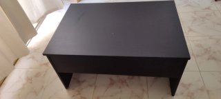Mesa de salón elevable negra