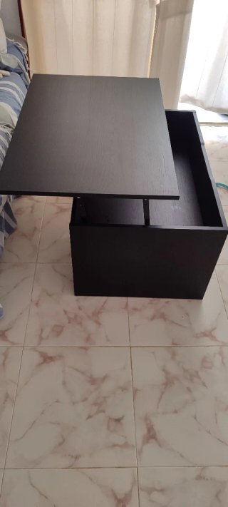 Mesa de salón elevable negra