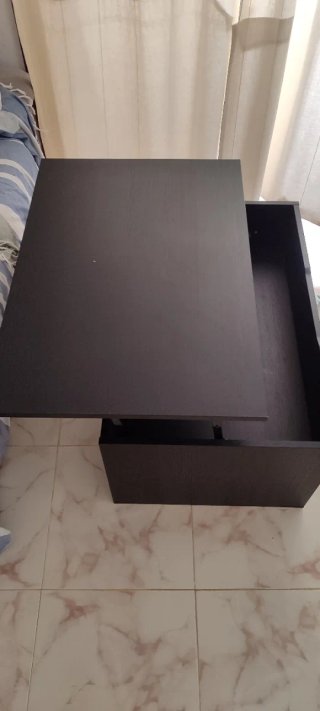 Mesa de salón elevable negra