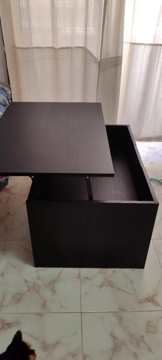 Mesa de salón elevable negra