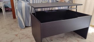 Mesa de salón elevable negra