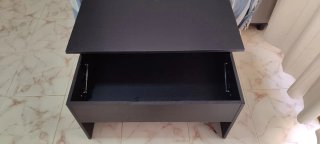 Mesa de salón elevable negra