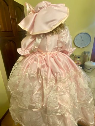 Bambola Porcellana Vintage Capelli Biondi