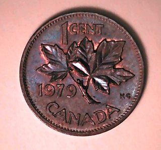Moneda de 1 Céntimo de Dólar de 1979 Canadá