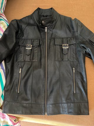 Cazadora de piel custom negra