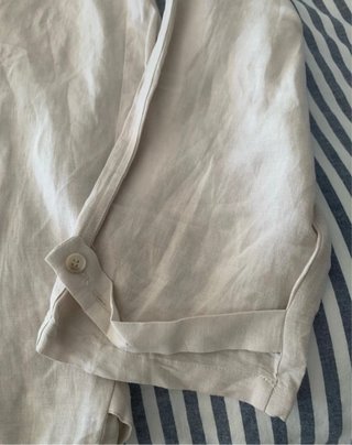 Pantalón de lino beige