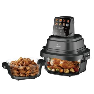 Freidora de aire de cristal 1,5 + 4 L 1500 W