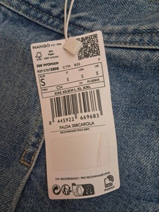 Mini falda vaquera nueva con etiqueta