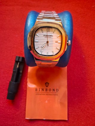 Reloj BINBOND Hombre Plata y Blanco