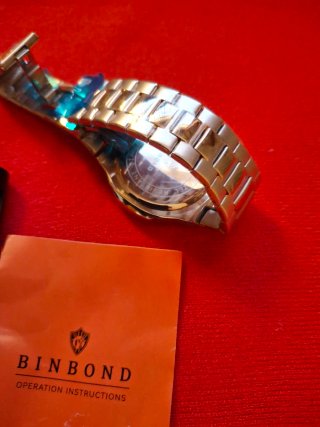 Reloj BINBOND Hombre Plata y Blanco