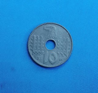 Moneda Ocupación Militar 1940 WWII Alemania.RARA