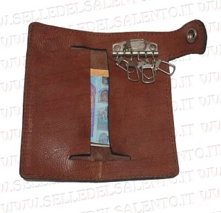 Portachiavi in pelle artigianale 6 ganci