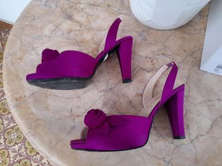Sandali LORBAC viola con fiore